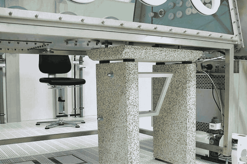 Antivibrationstisch für Handschuhboxen