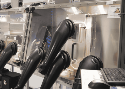 Verdampfer-Schnittstelle für Handschuhboxen